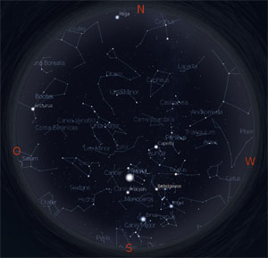 Sternenhimmel im Februar Sternenhimmel im Februar