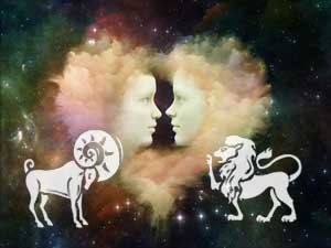 widder-loewe-klein Widder mit Partner Löwe