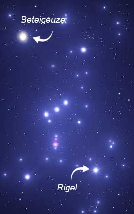 rigel-beteigeuze Rigel und Beteigeuze