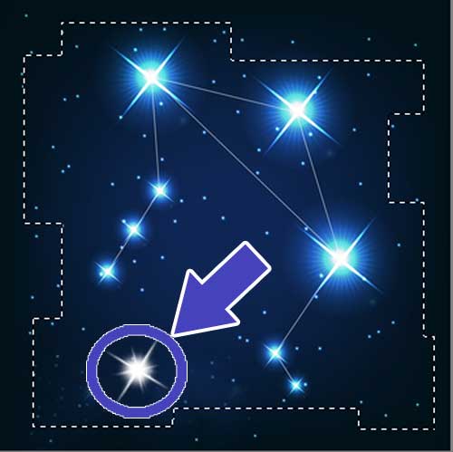 Sterntaufe in einem Sternbild