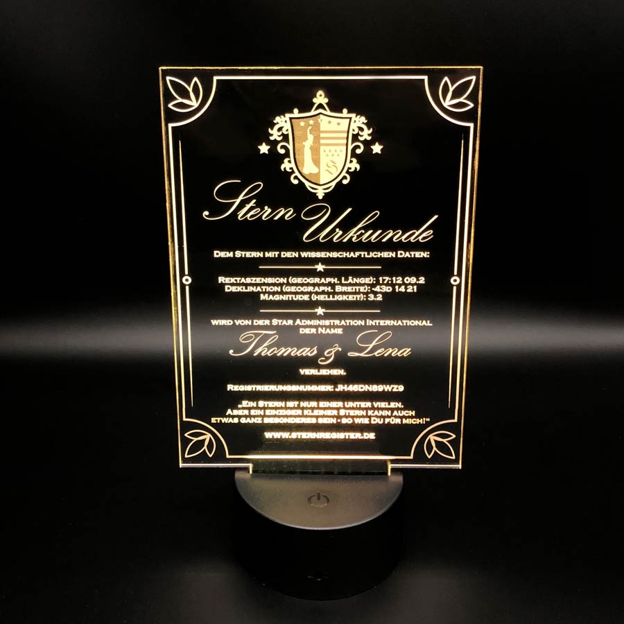 LED Acrylglas Sternurkunde – Bild 7