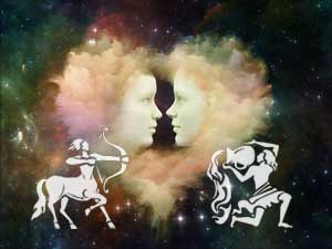 Schütze mit Partner Wassermann Schütze und Wassermann